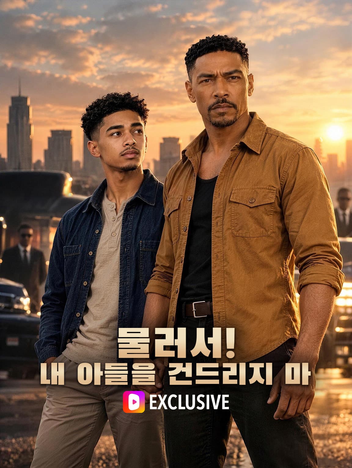 물러서! 내 아들을 건드리지 마