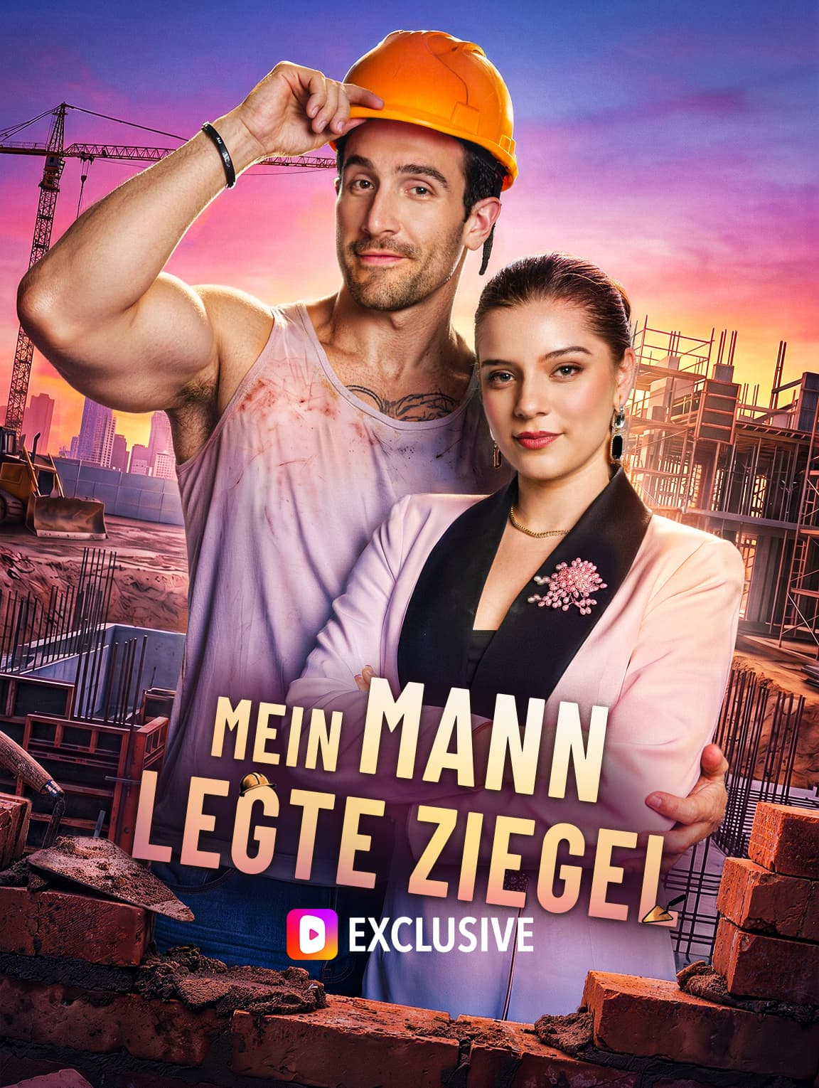 Mein Mann legte Ziegel