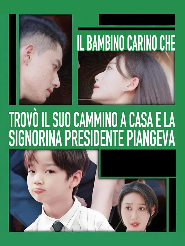 Il Bambino Carino Che Trovò il Suo Cammino a Casa e la Signorina Presidente Piangeva