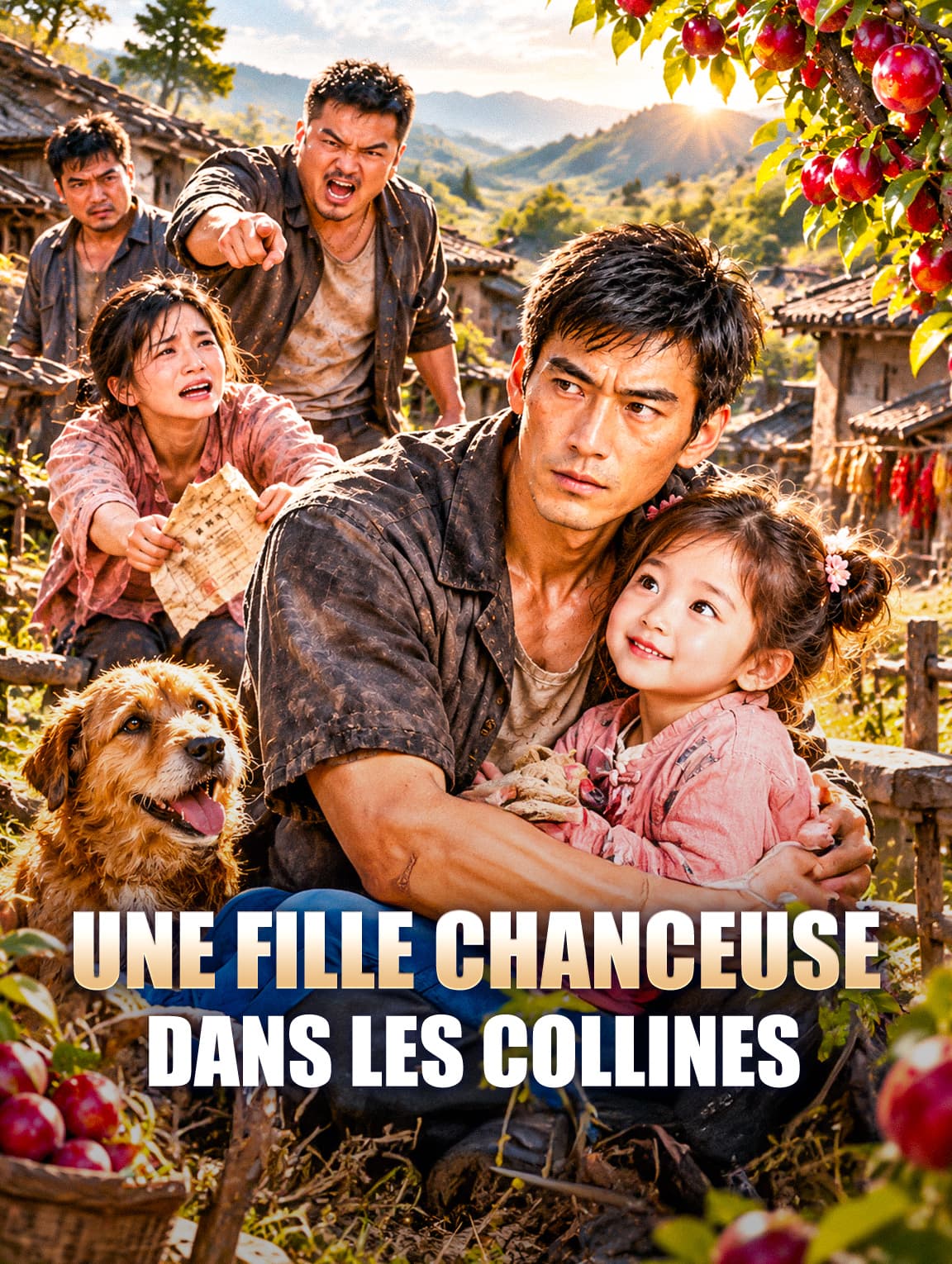 Une fille chanceuse dans les collines