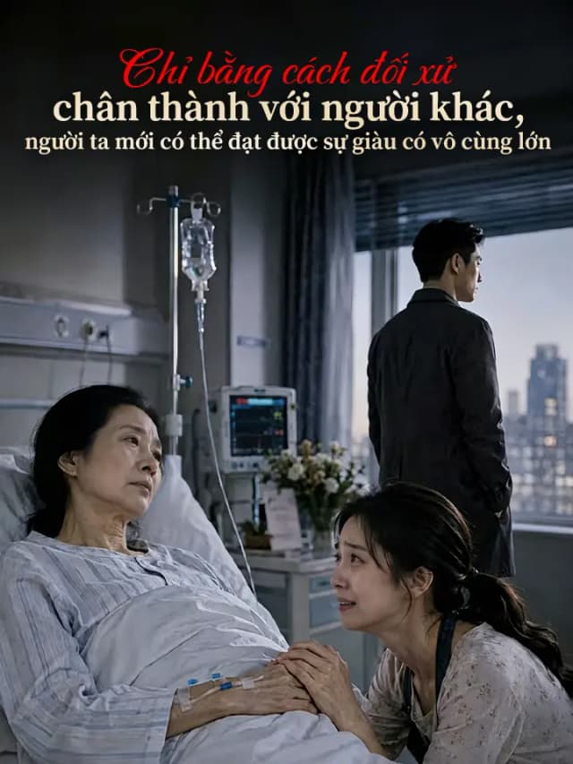 Chỉ bằng cách đối xử chân thành với người khác, người ta mới có thể đạt được sự giàu có vô cùng lớn