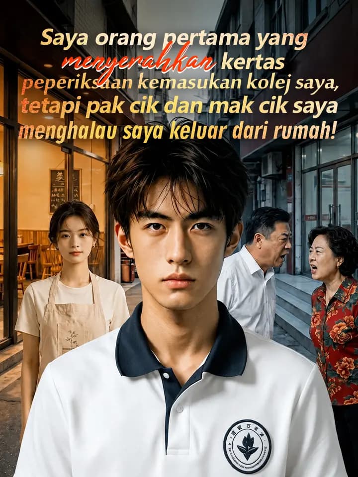 Saya orang pertama yang menyerahkan kertas peperiksaan kemasukan kolej saya, tetapi pak cik dan mak cik saya menghalau saya keluar dari rumah!