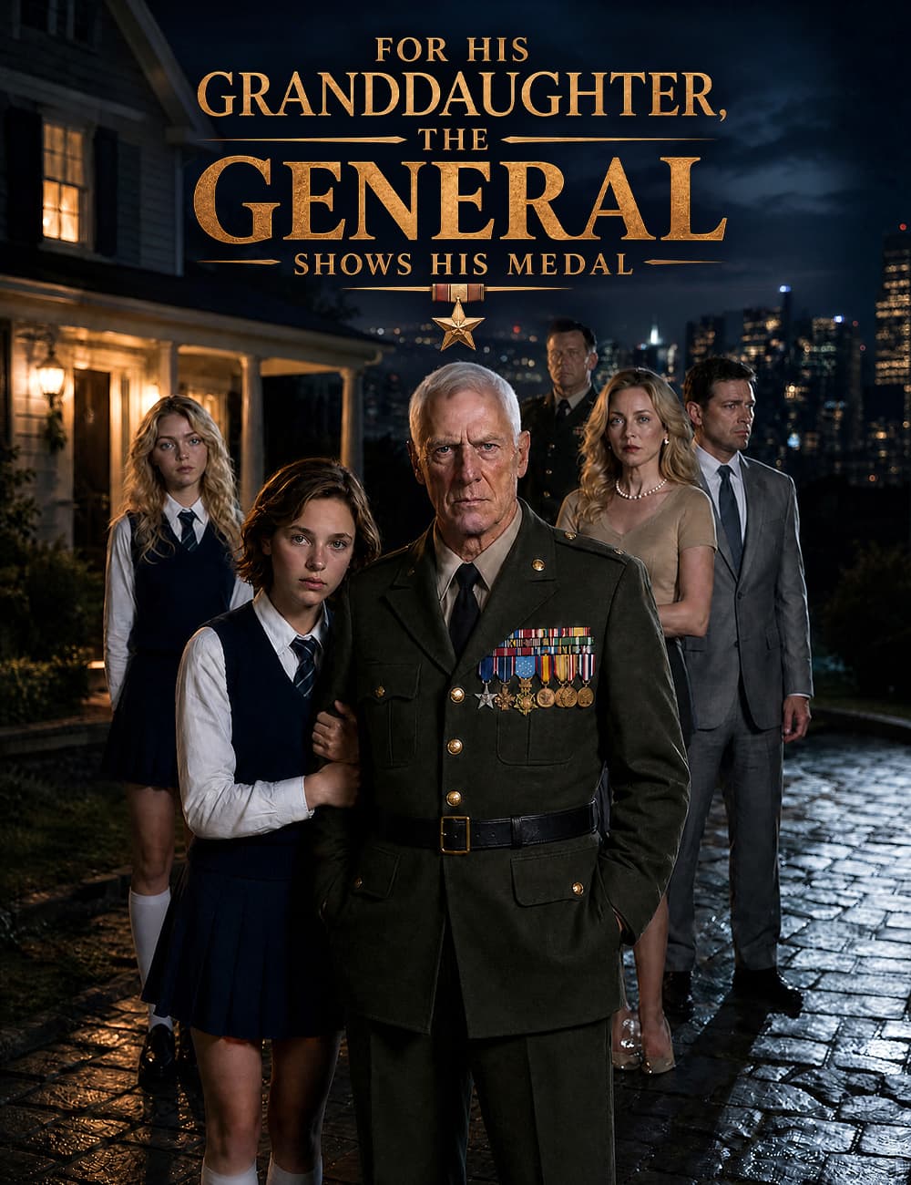 For His Granddaughter, The General Shows His Medal