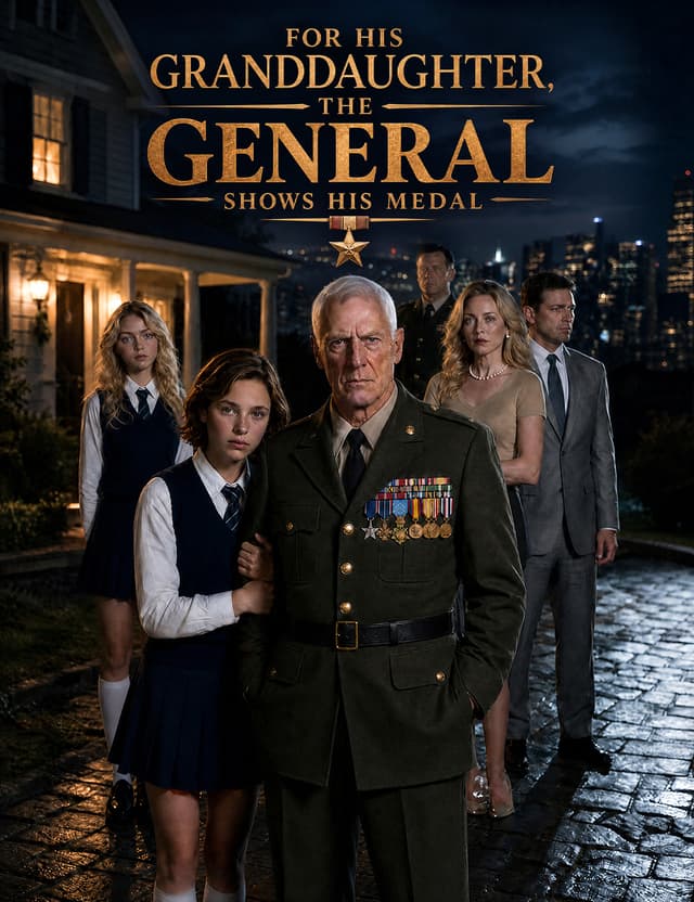 For His Granddaughter, The General Shows His Medal