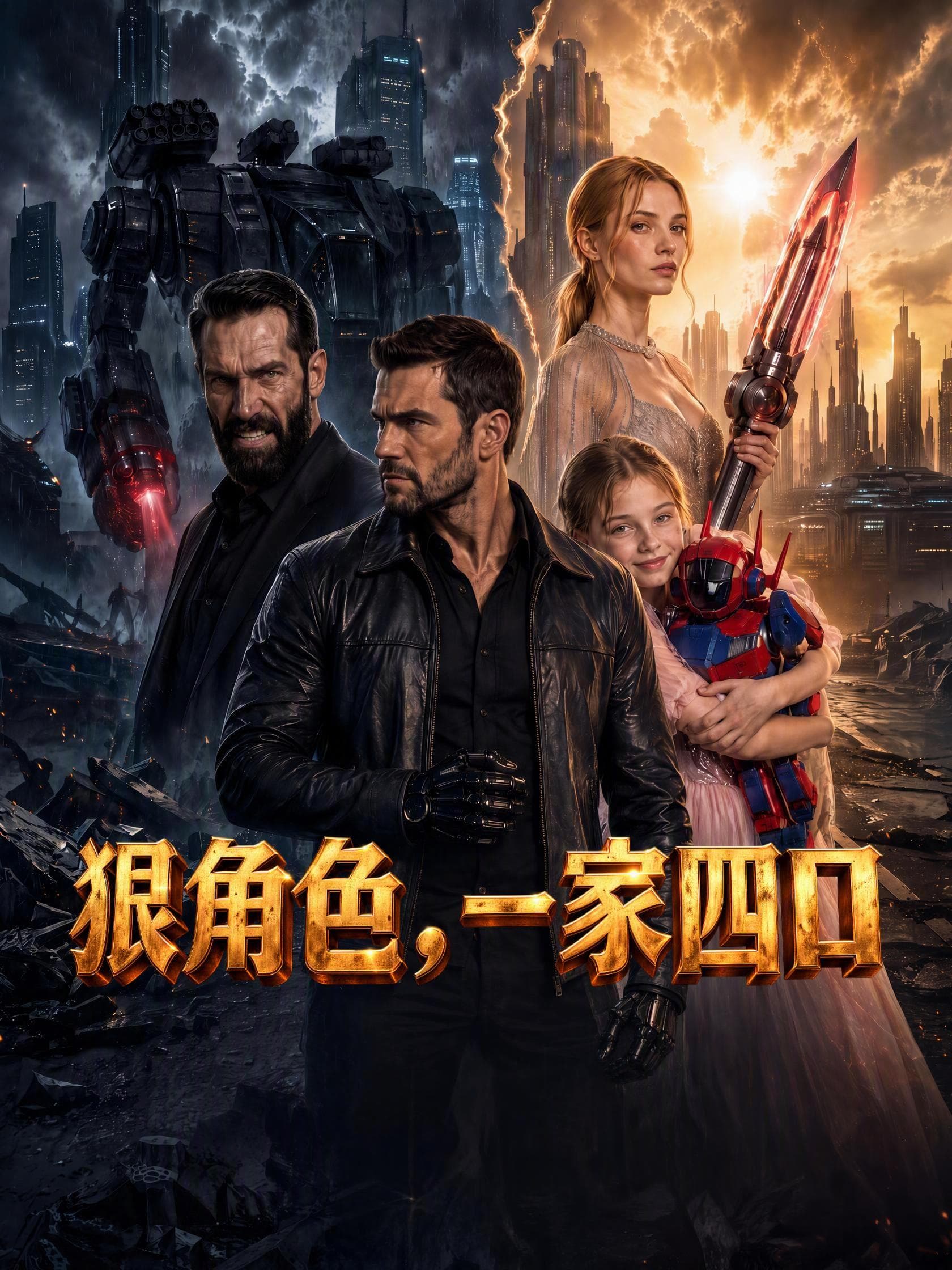 狠角色,一家四口