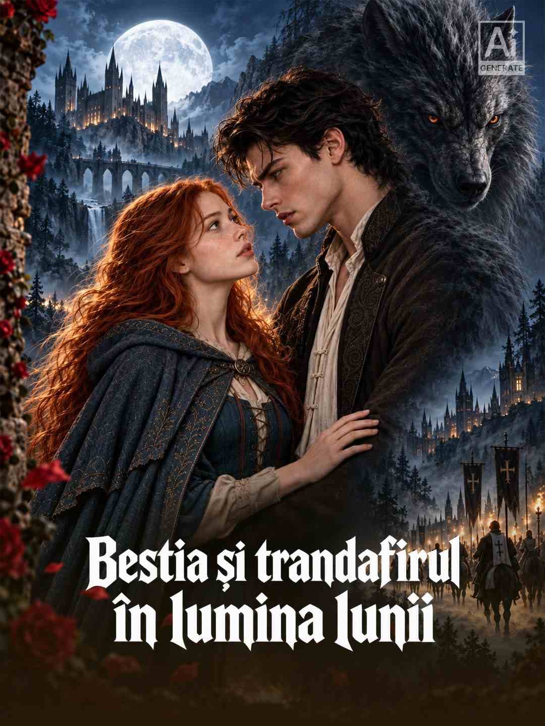Bestia și trandafirul în lumina lunii